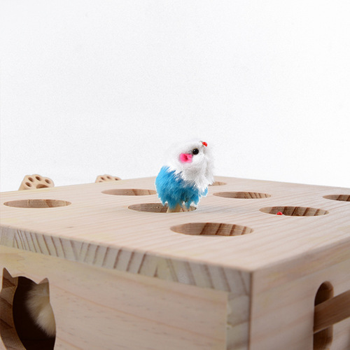 Meow Fairy cat supplies catnip toys solid wood whack-a-mole cat toys interactive funny cat toys pet supplies