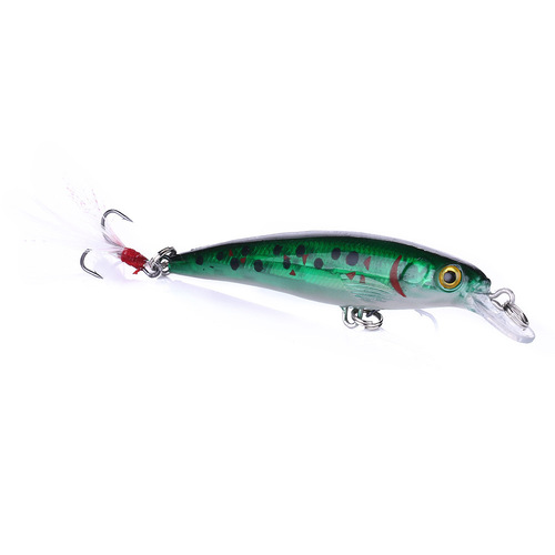 HENG JIA Lure Lure Bait 9cm Inner Laser Bionic Sea Bass Bait 8g Long-range Floating Minnow Bait