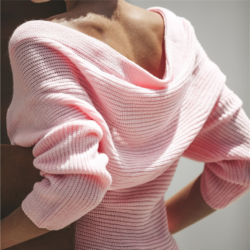 Suéter de Punto para Mujer, Estilo OL, Color Sólido, para Otoño e Invierno 2025, Nuevo en Amazon y eBay, Disponible en 8 Colores image 2