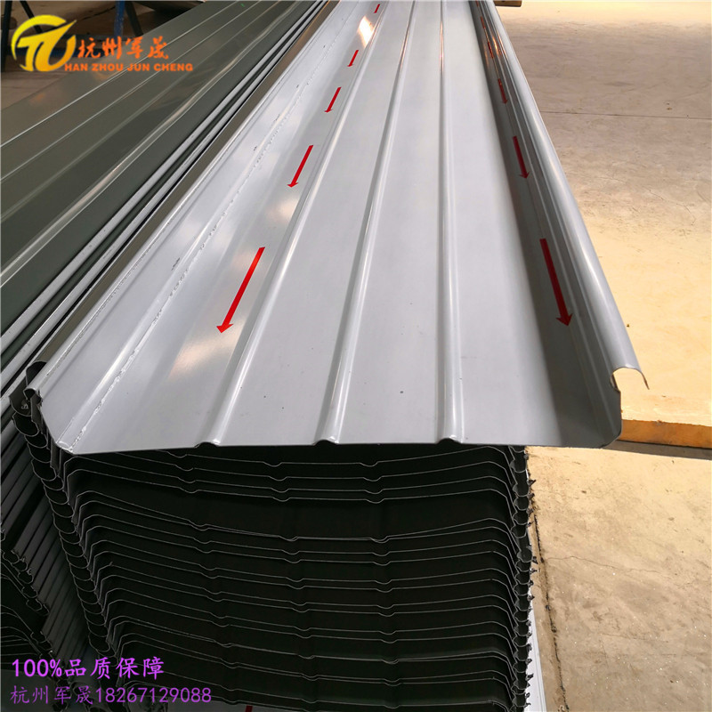 工厂直销特惠0.8mm厚65-330型铝镁锰板 安装灰色金属屋面集成系统