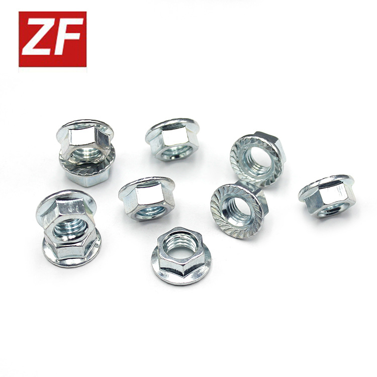 厂家直销 六角法兰面螺母 镀锌法兰面螺母 碳钢法兰面螺母
