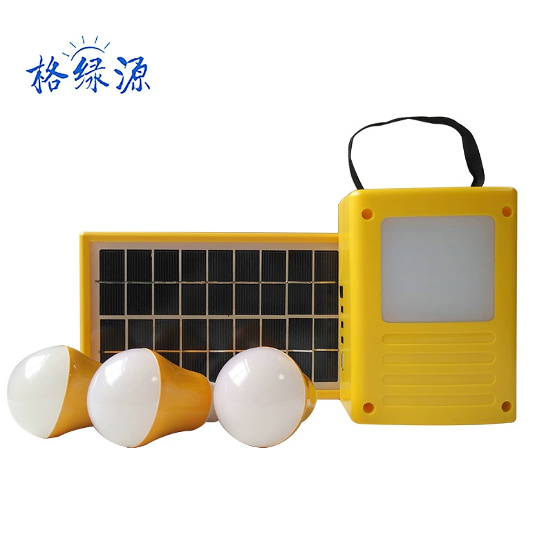 Трансграничная поставка 3 Вт солнечной энергии небольшая система солнечного освещения для кемпинга Бытовой портативный генератор