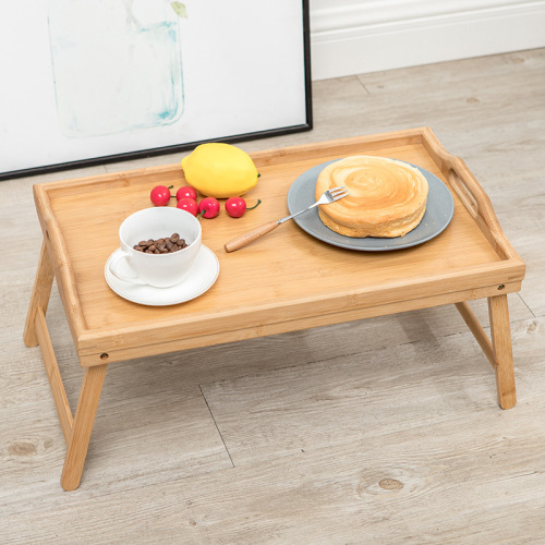 Lazy folding table multifunctional bamboo tray home bedroom wooden tray bamboo simple computer table wholesale