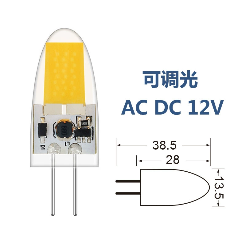 Заводская прямая продажа G4 /GY6.35 LED 2W 12V ACDC подсветка COB Кристалл Декоративная лампа