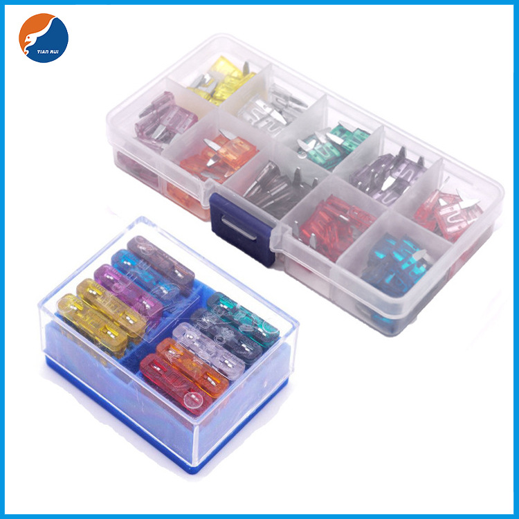 厂家直销 混装车用保险丝套装 汽车小中号100只装 保险丝插片套装