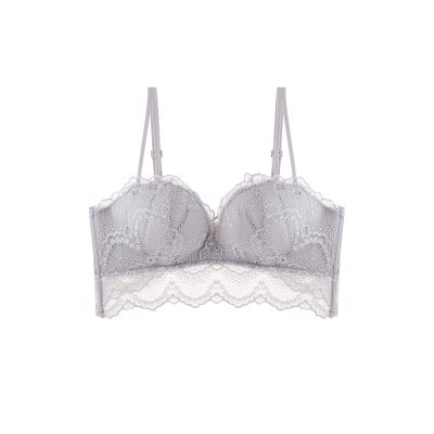 Traje de ropa interior de mujer Sujetador de pecho de mujer push up pequeño pecho sujetador anti-flacidez sin anillo de acero sexy soporte superior Delgado image 12