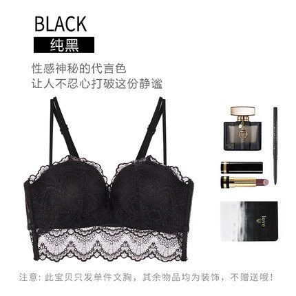 Traje de ropa interior de mujer Sujetador de pecho de mujer push up pequeño pecho sujetador anti-flacidez sin anillo de acero sexy soporte superior Delgado image 8