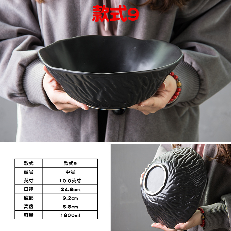 Tazón de cerámica grande Tazón de sopa Tazón de arroz banquete tazón de sopa