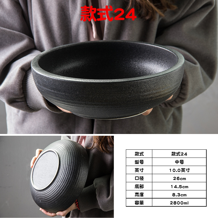 Tazón de cerámica grande Tazón de sopa Tazón de arroz banquete tazón de sopa