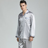 Summer pijama, silk set, trousers, thin weaving, long sleeve, plus size