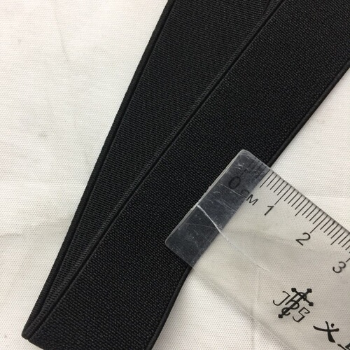 Width 2.0CM/2.5CM Thickness 1.3MM Black high-quality high-elasticity fine plain weave overlocking elastic band