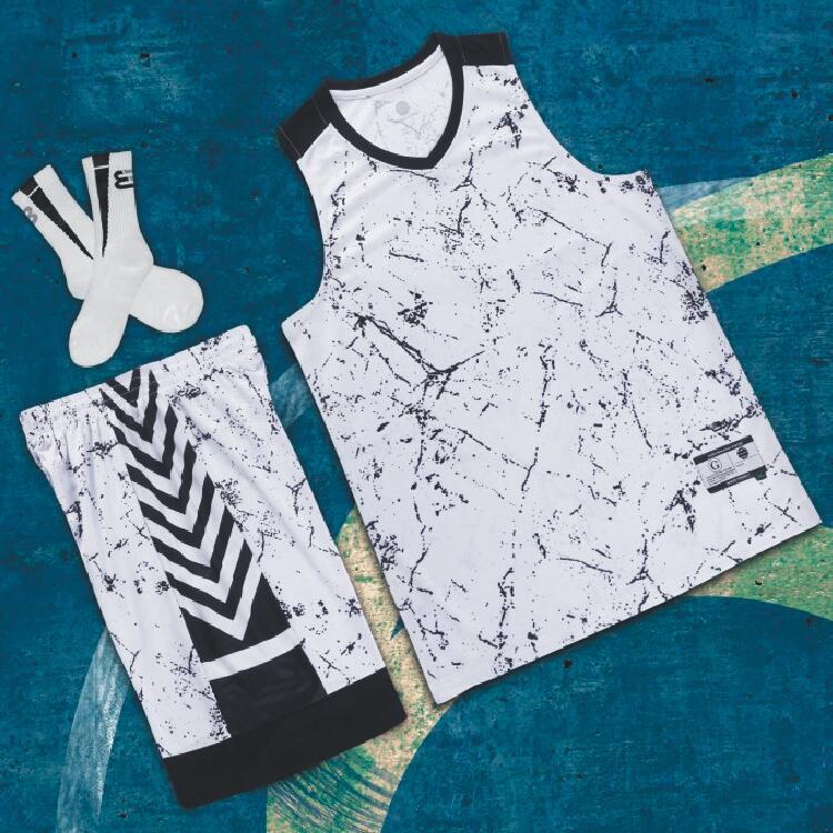 Digitally Printed Camouflage Basketball Uniform Set for Men, Student Basketball Jersey, Plus Size Team Uniform