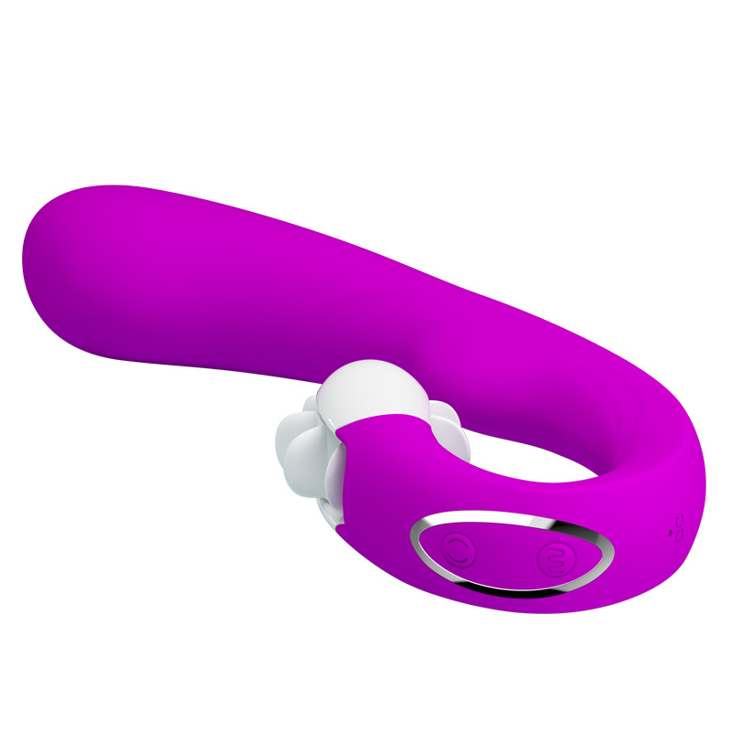 Baile Patila 7 Vibration 4 Frequency Rolling Silicone Waterproof USB Rechargeable Vibrator BI-040059_voghion.com