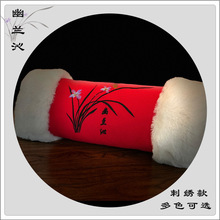 刺绣款古风暖手筒汉服暖手抄手捂彼岸花兰花大兔毛加厚