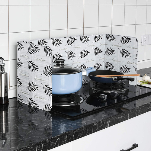 厨房耐高温隔热挡油板 可折叠铝箔防油板灶台易清洁防油污挡板