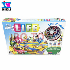 ENGLISH BOARD GAME Life Travel Wheel with Cards English Version of Life Monopoly Board Game Toy