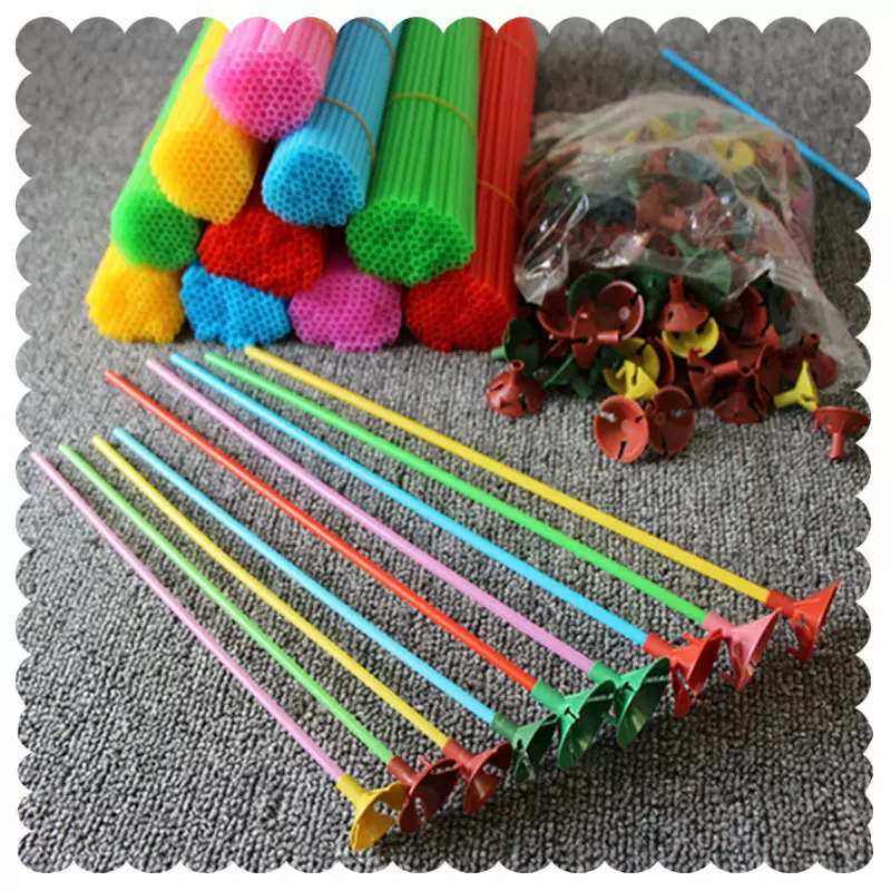 厂家批发气球托杆彩色气球配件托杆32CM多尺寸新料结婚广告用品