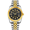 Fashionable waterproof steel belt for beloved, men's high-end gold watch, calendar for elementary school students, bracelet