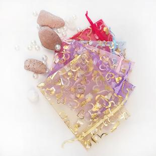 Gilding yarn bag yarn bag custom drawstring mesh bag small gift packaging yarn bag transparent yarn bag wholesale
