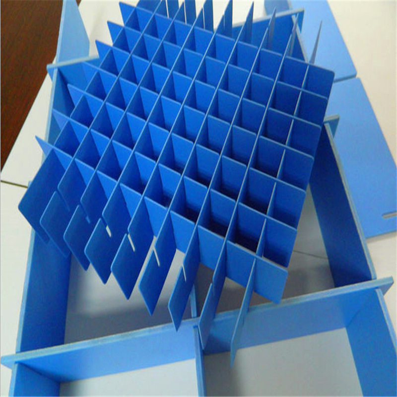 高轻3mm蓝色发泡板环保耐磨防静电PP隔板三层一色微孔发泡