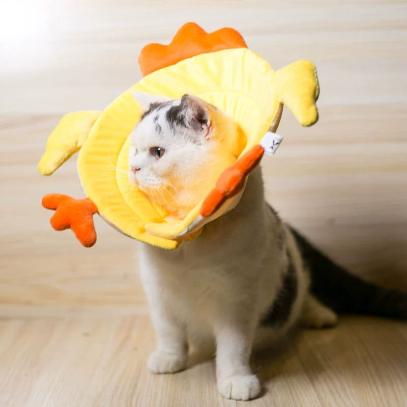 Элизабет круг мультяшная курица мягкая ткань косметическая маска для домашних животных