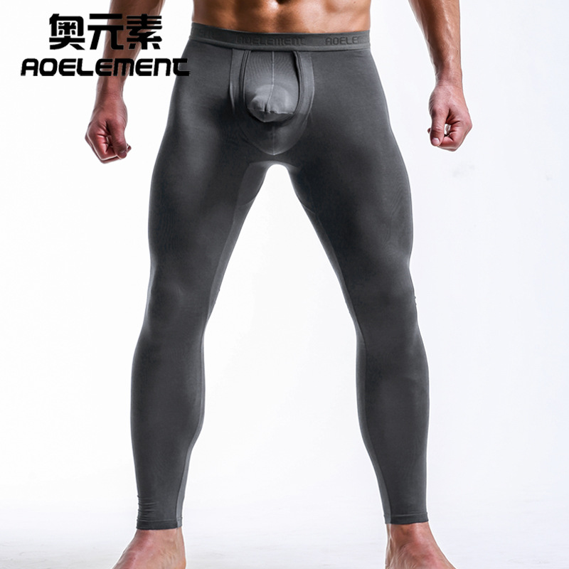Pantalones largos separados de bala de nuevo estilo para hombres, pantalones cálidos, pantalones de hilo sexy delgados, leggings finos para niños de otoño e invierno