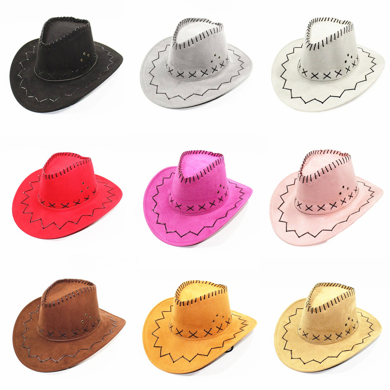 Western Cowboy Hat Knight Hat Men's and Women's Sun Hat Big Along Outdoor Performance Cowboy Hat Big Eaves Prairie Travel Hat