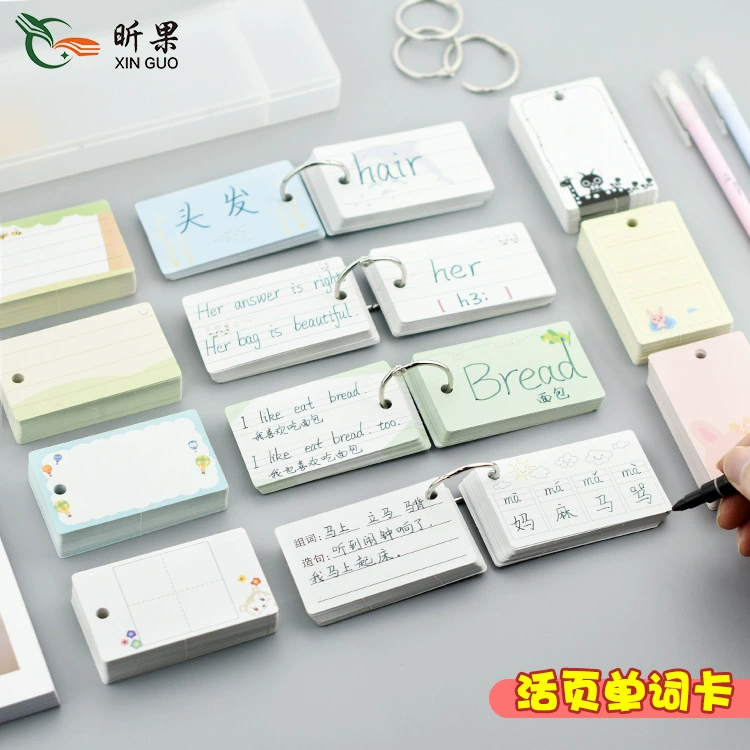 Пустые карточки. Четыре строки и восемь строк карты. Основные английские карточки слов.