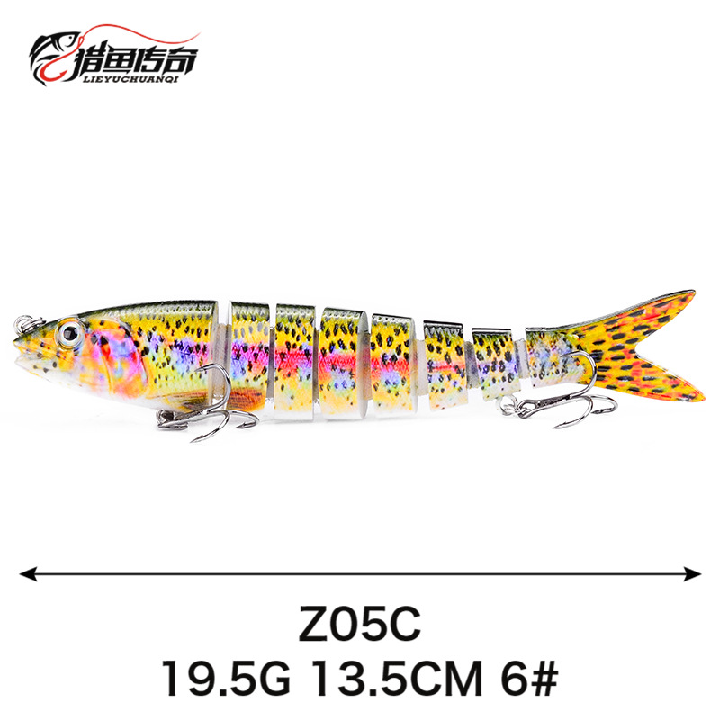 Directo de fábrica de múltiples secciones Luya cebo 8-Sección pescado agua dulce mar pesca cebo duro cebo Luya cebo tiro largo Venta caliente 13,5 cm