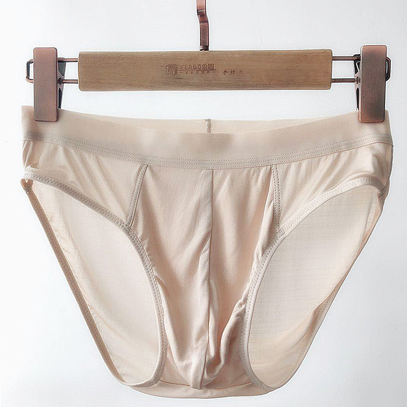 100 Mulberry Silk Knitted Silk Underwear Men's Summer Loose Large Size Briefs Breathable Silk Transparent Shorts 100 Mulberry Silk Knitted Silk Underwear Men's Summer Loose Large Size Briefs Breathable Silk Transparent Shorts