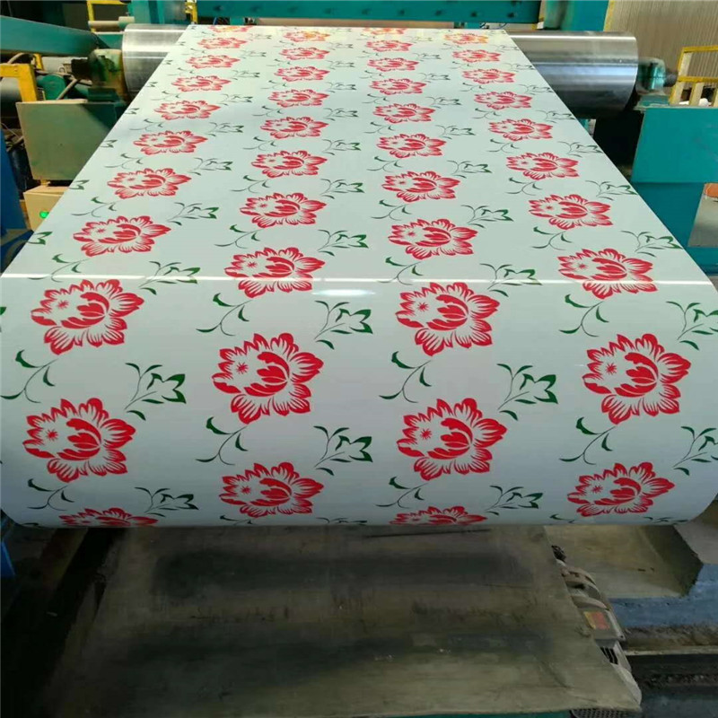 山东彩涂卷  印花彩涂板 梦幻玫瑰花色 辊涂 量大从优