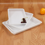 塑料茶盘水杯托盘长方形白色托盘餐盘水果盘蛋糕盘收纳盘杂物盘