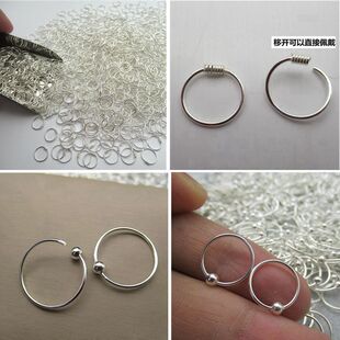 Earrings, universal round beads, fresh jewelry, silver 925 sample, Korean style, simple and elegant design