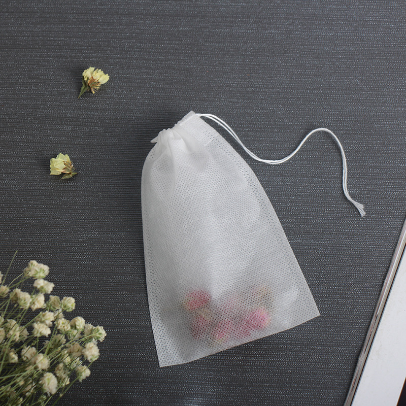 厂家定制茶包袋无纺布食品级抽线款100个12*16cm熬药炖煮过滤袋