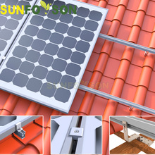 陶瓷瓦屋顶安装太阳能板铝合金材质光伏支架 不锈钢挂钩配件