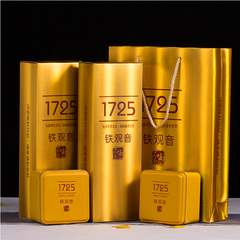 Tie Guanyin 1725 fragrant oolong tea Anxi Tie Guanyin cigarette strip small bubble gift box source wholesale