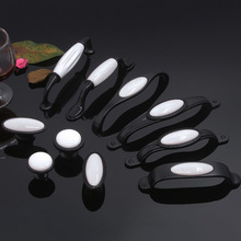 现代欧式橱柜黑白陶瓷拉手柜门把手美式北欧衣柜抽屉柜子厨门手柄