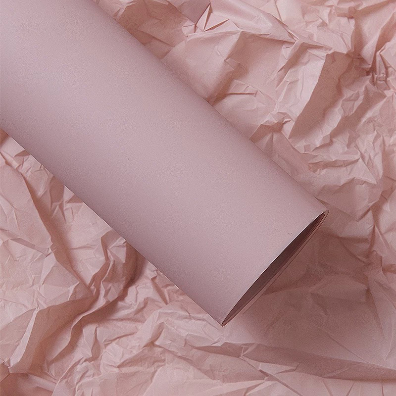 Papel de embalaje de regalo de flores Papel de envoltura de papel de preservación de papel de revestimiento de ramo coreano Película de luz suave Lisa impermeable