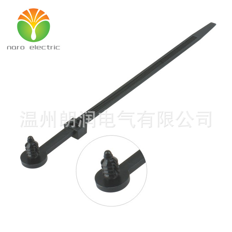 汽车扎带 带杉树头和圆盘的一体式固定扎带 15517703