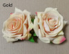 Cross -border hot -selling simulated velvet rose hair combing head jewelry Amazon Speed sales two roses and combed hair