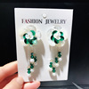 Organic crystal earings, earrings with tassels handmade, wholesale, silver 925 sample, internet celebrity