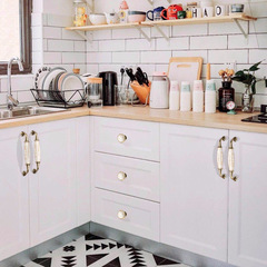 Marble pattern ceramic handle European style handle antique cabinet door handle single hole handle pastoral furniture small handle