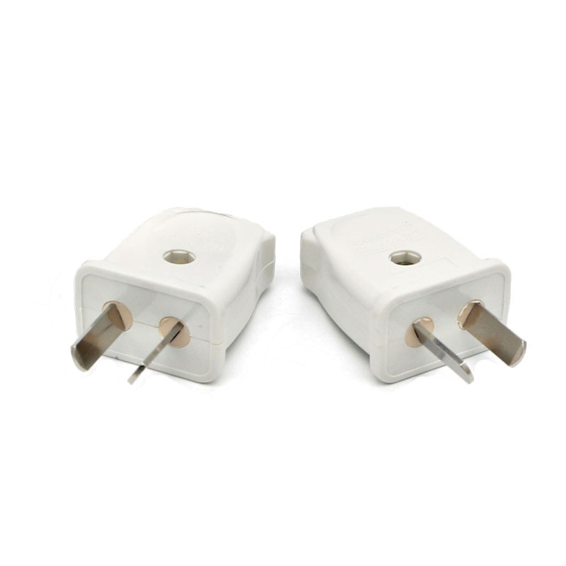 All copper single-phase two-pole rotating plug white high-quality power plug with rotatable two-pin plug