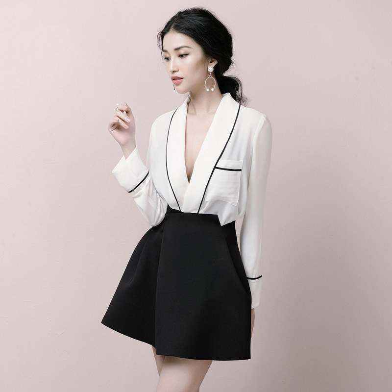 Annual Evening Party Dress Thailand Fashion Brand Two-piece Set Socialite Slim-fit Dress Women's Dress