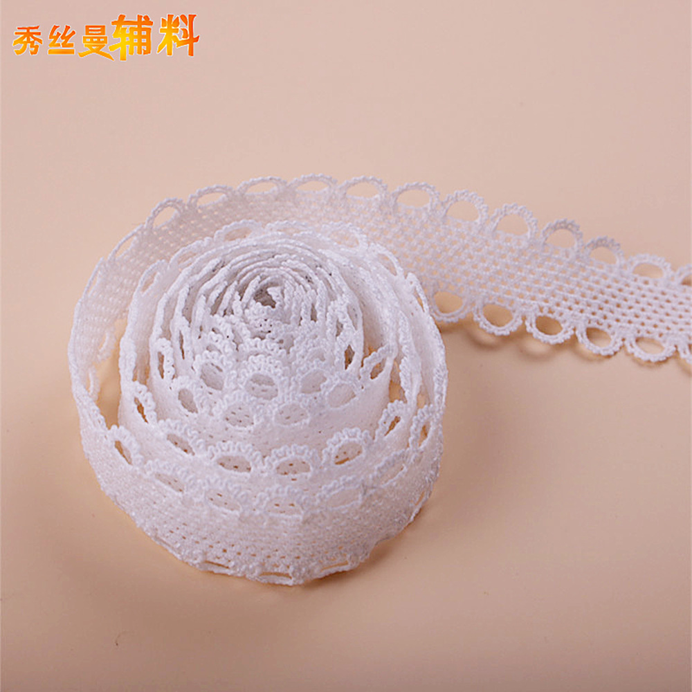 水溶涤纶弹力松紧带花边服装内衣辅料边饰DIY鞋帽配饰水溶绣花