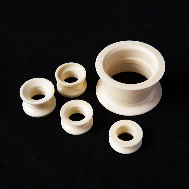 批发编制机械导丝轮 氧化铝陶瓷过线轮 纺织绝缘陶瓷配件导纱轮