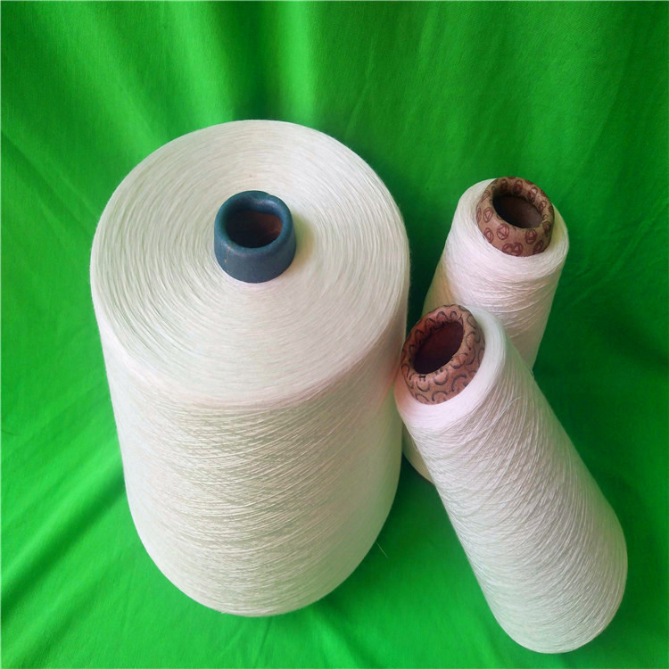环锭纺竹涤混纺包芯纱50支+40D氨纶长丝，烂花布用纱C42s（50D）
