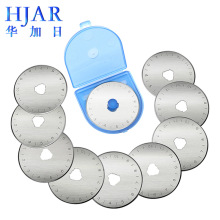 45mm滚轮刀片sks-7刻度小圆刀裁纸切布切皮革分切滚动刀 厂家供应