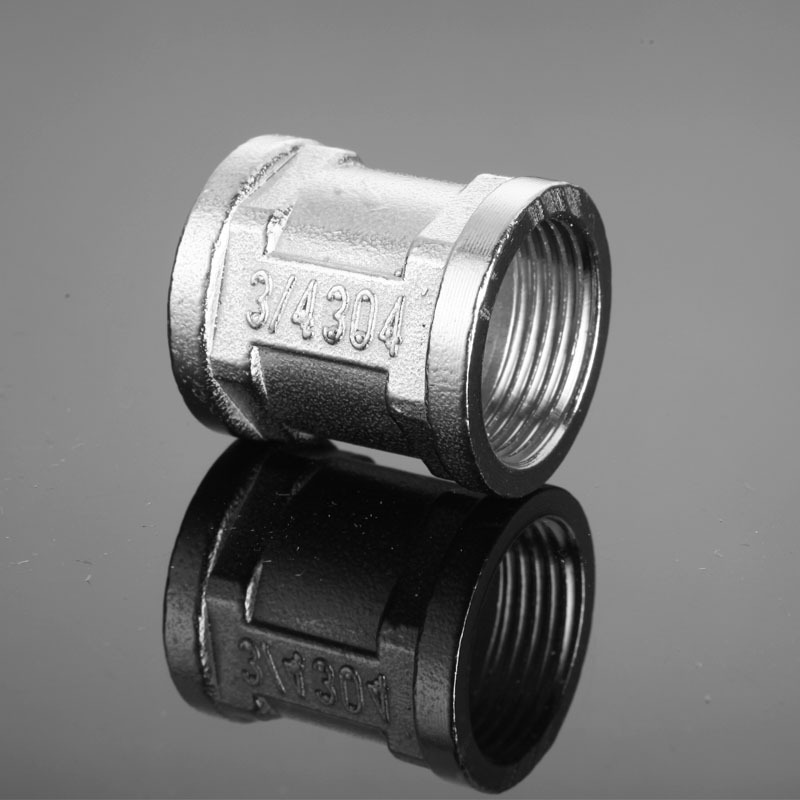不锈钢双内丝直接4/6分1寸内螺纹直通接头水管管道内丝牙管古配件