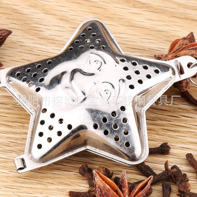 Filtro de malla de té de acero inoxidable Filtro de té de cocina accesorios de té accesorios de juego de té cadena en forma de corazón